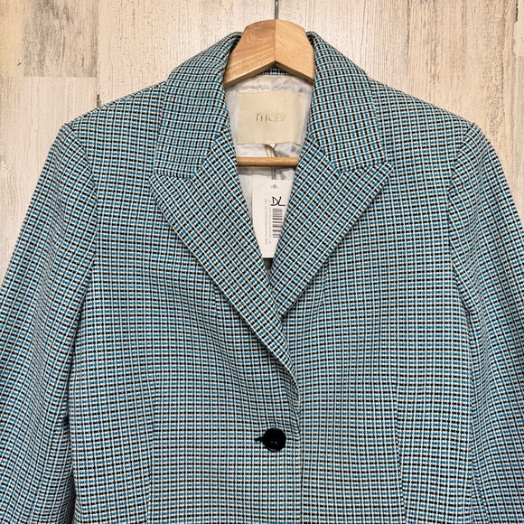 Maje Vikar Blue Double Button Tweed Blazer Shorts Set Size 38 US M Classic - Picture 6 of 16